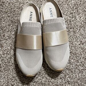 Anne Klein Beige Slip-On Sneakers